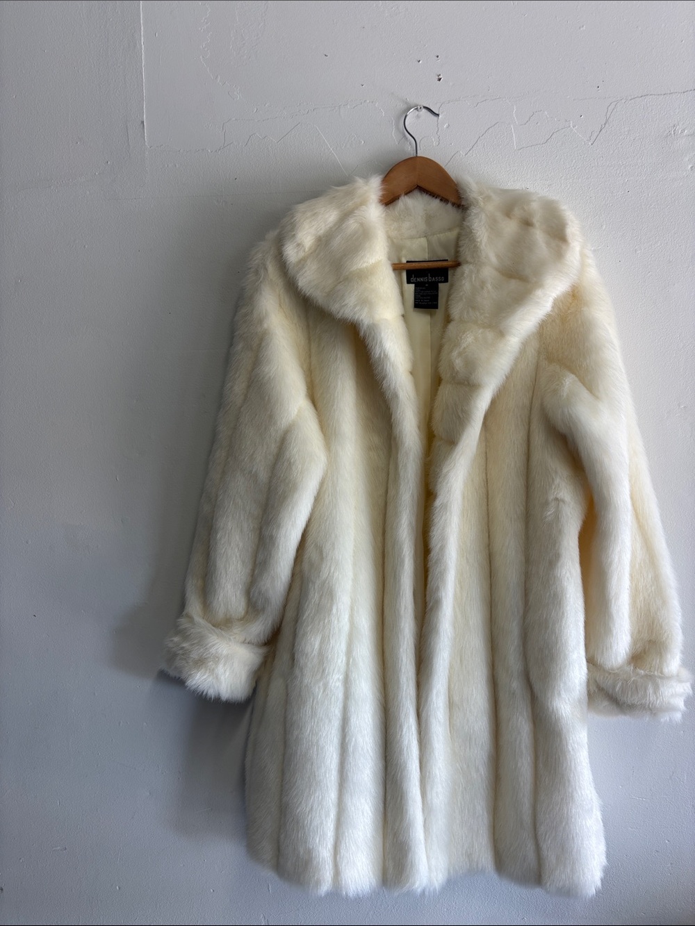 Cream Faux Fur Coat